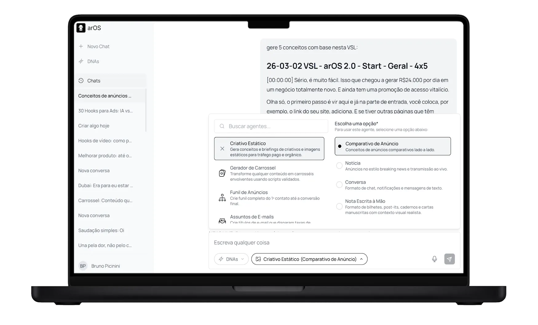 MacBook Pro with arOS